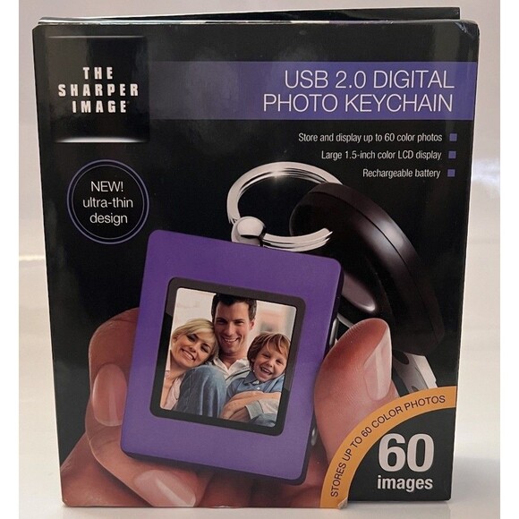 NEW The Sharper Image USB 2.0 Digital Photo Keychain - Picture 1 of 5